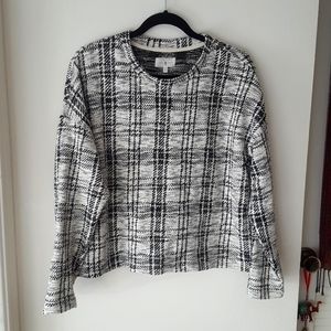 🌙LOU & GREY Sweater Black White Houndstooth